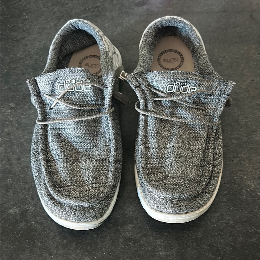 Hey Dude Charcoal Knit Loafers